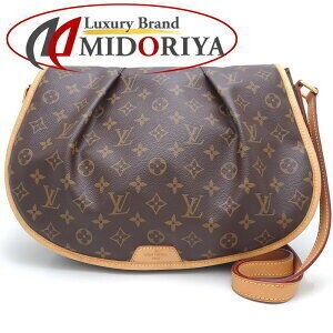 Louis Vuitton Monogram Menilmontant Crossbody Shoulder Bag Brown